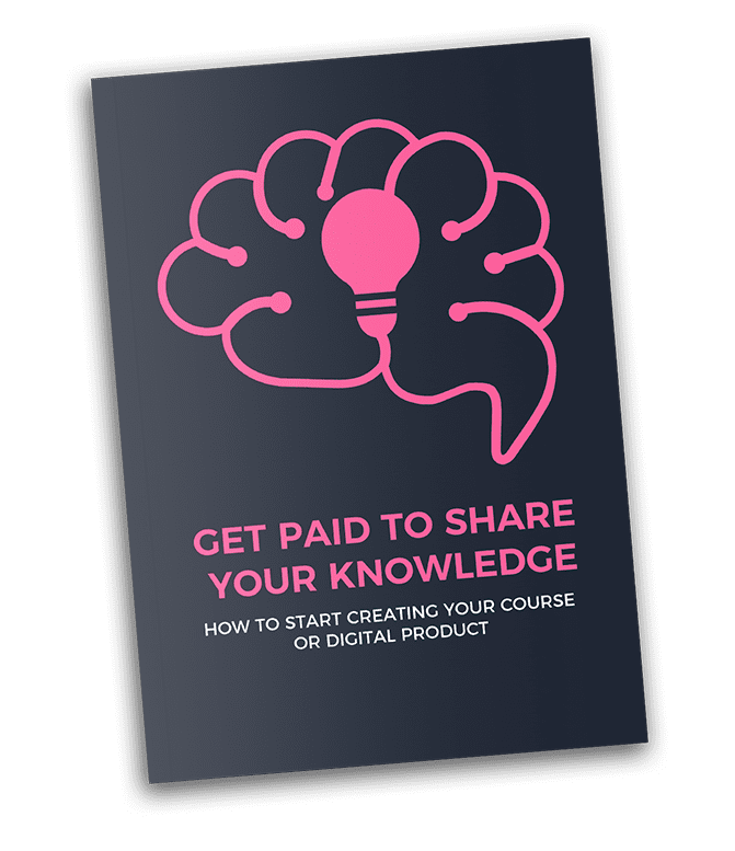 eBook cover that reads "Get paid to share your knowledge".