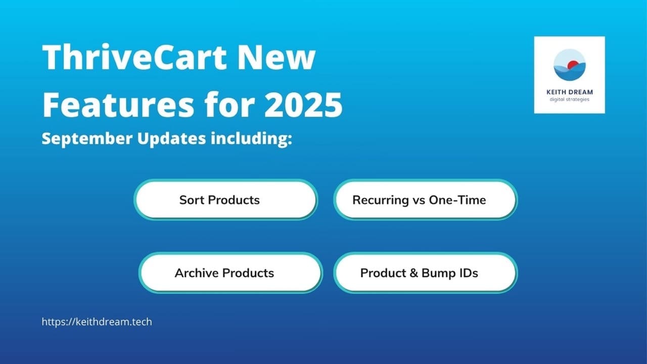 ThriveCart new features for 2025 including smarter reporting, product archiving, and Learn+ updates.