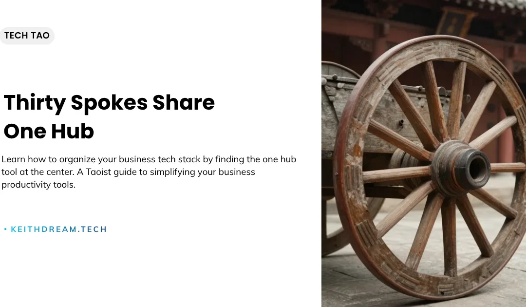 Tech Tao: Thirty Spokes Share One Hub – The One Tool That Centers Everything